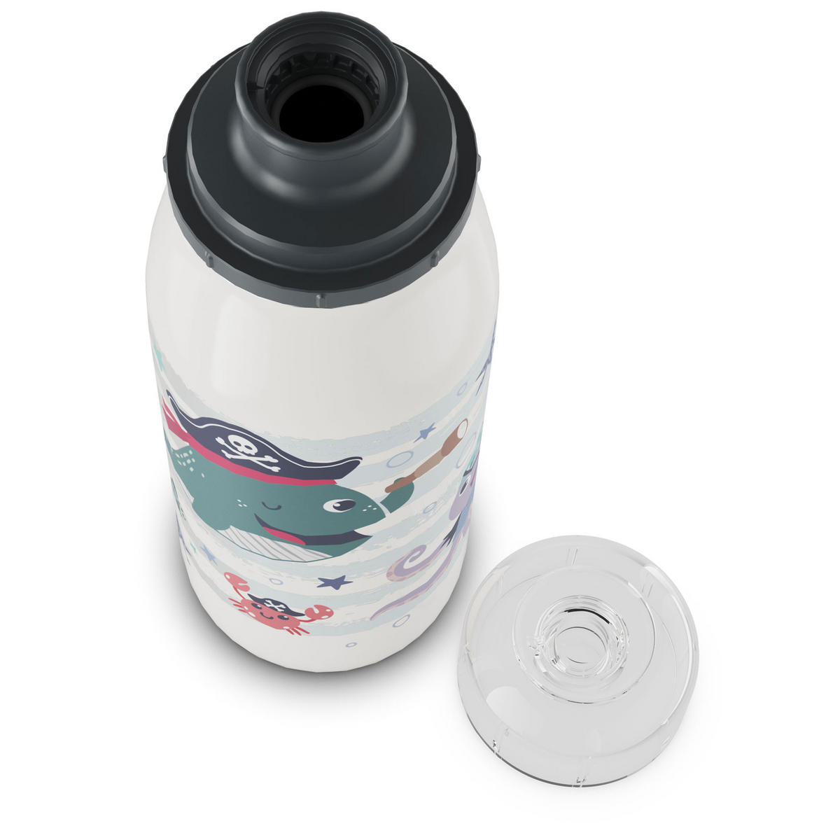 ISOLIER-TRINKFLASCHE KIDS ISO BOTTLE brave pirates 350 ml - Weiß/Grün, Metall (0.35L) - Alfi