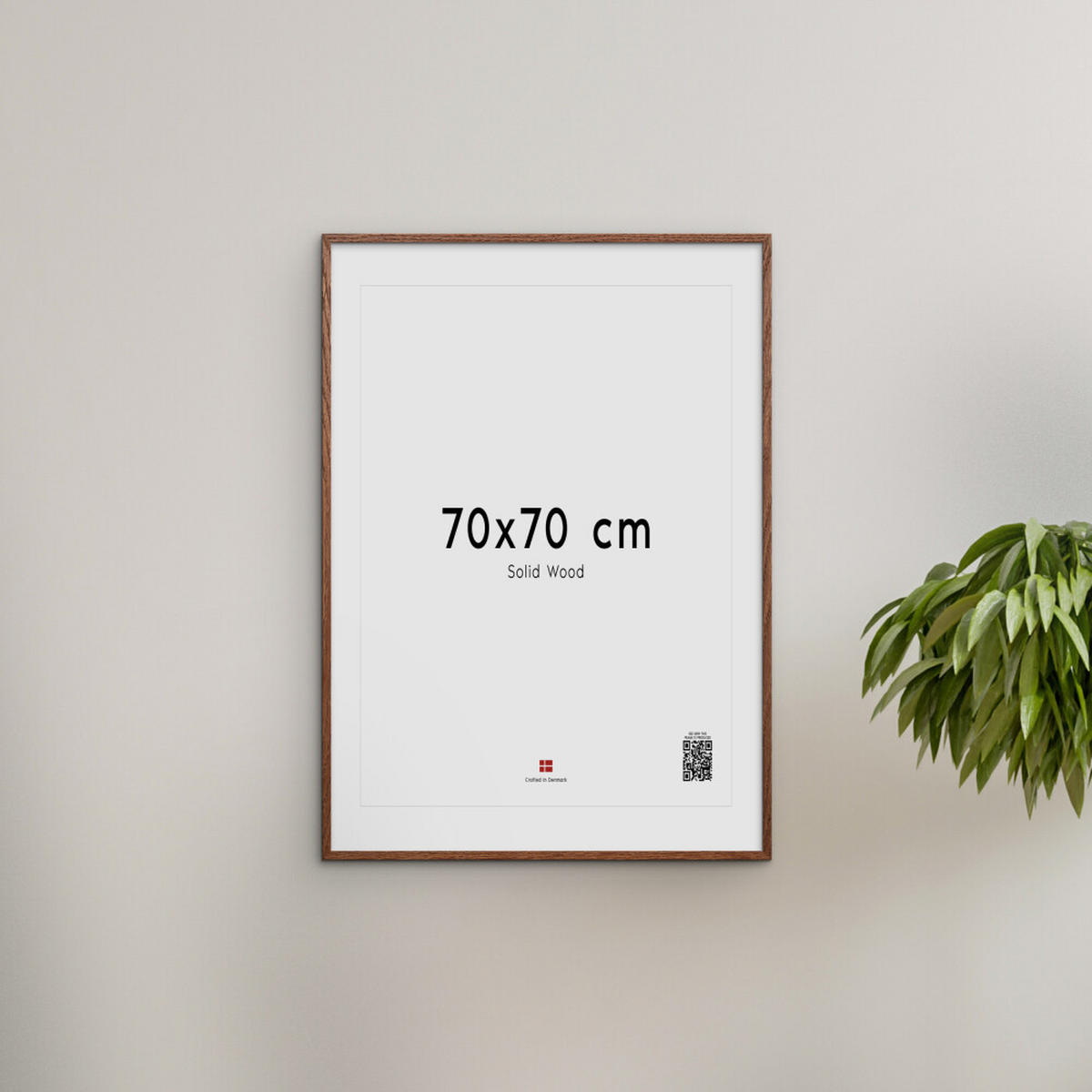 RAHMEN Dunkles Eichenholz Acryl - Eichefarben, Holz/Papier (70/70/2cm) - Poster&Frame