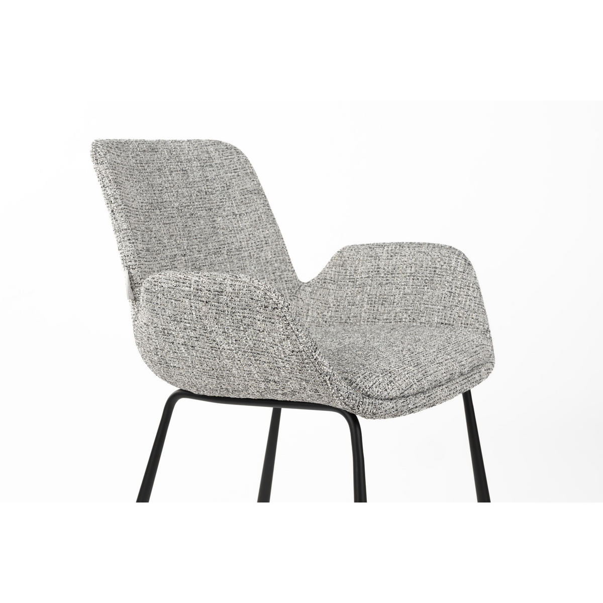 ESSZIMMERSTUHL Brit Grau - 2 er Set - Grau, Textil (59/79/62cm) - Zuiver