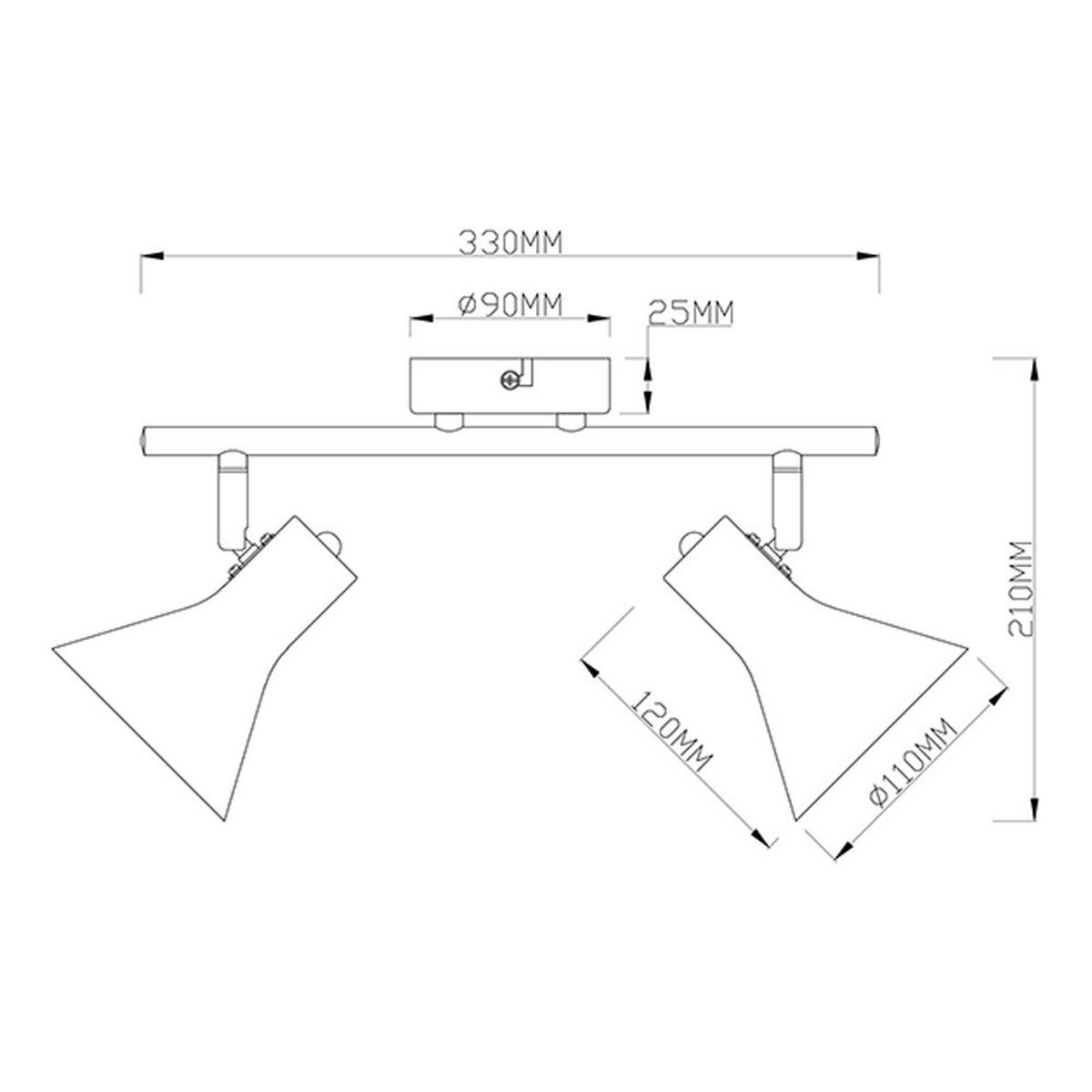 LED DECKENLEUCHTE Metall Schwarz Gold - Schwarz, Metall (11/33/21cm)