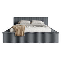 POLSTERBETT AFFOLIO Grau 180x200 cm - Schwarz/Grau, Holz/Textil (180/200cm) - Selsey