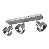 LED DECKENLEUCHTE Metall Silber 3-flammig - Silberfarben, Metall (44/16/19cm)