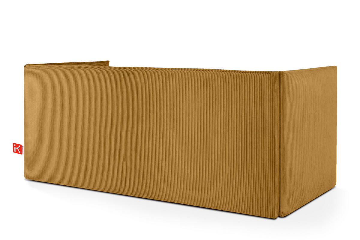 JUGENDBETT ROTI Einzelbett mit Bettkasten, 90x200cm, Bett mit Bonellmatratze, mit Rückenlehne - Gelb/Schwarz, Holz/Holzwerkstoff (92/200cm) - KONSIMO®