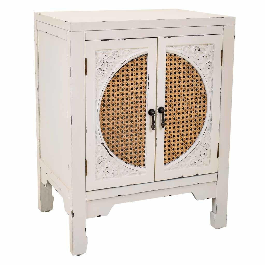 NACHTTISCH aus Holz, Weiß, 50x36x65 cm - Weiß, Holz (50/65/36cm) - Wanderlust