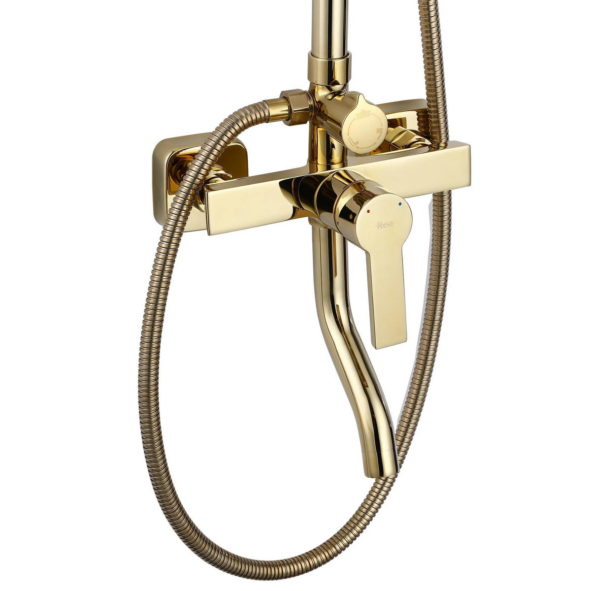 DUSCHGARNITUR Rea Argus Gold - Goldfarben, Metall (23/144/44cm) - REA