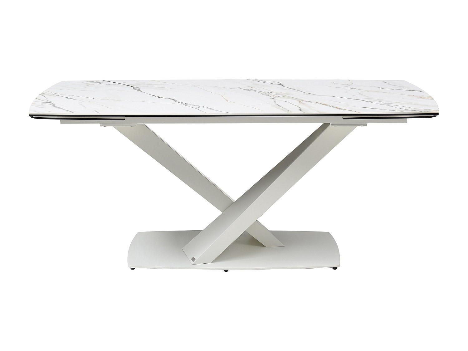 ESSTISCH - 6 Personen, 8 Personen, 10 Personen - Glas, Keramik - Weiß - MALATA - Weiß, Glas/Keramik (90/220/76cm) - Vente-Unique