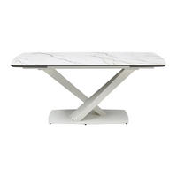 ESSTISCH - 6 Personen, 8 Personen, 10 Personen - Glas, Keramik - Weiß - MALATA - Weiß, Glas/Keramik (90/220/76cm) - Vente-Unique
