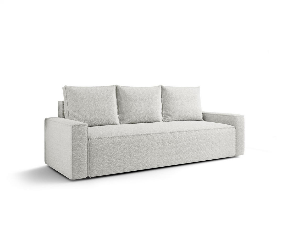 SOFA mit Schlaffunktion SAVIO Quelle 01 - Weiß, Textil (232/90/90cm) - Bedante