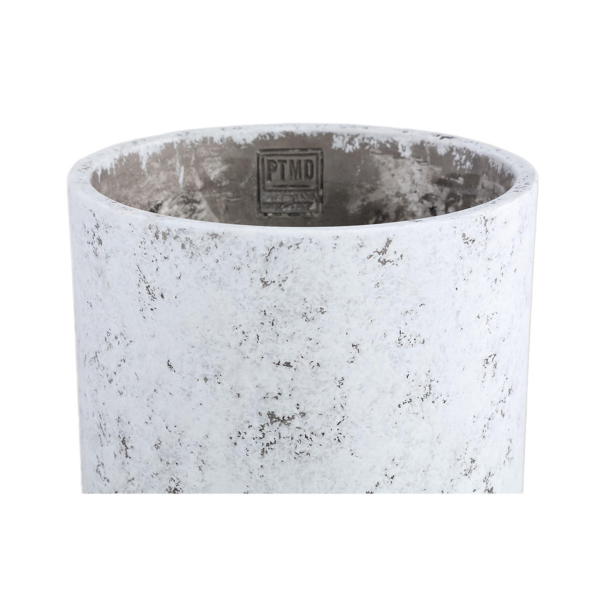 TOPF Vik Weiß 20/20/25cm - Weiß, Stein (25cm) - PTMD Collection