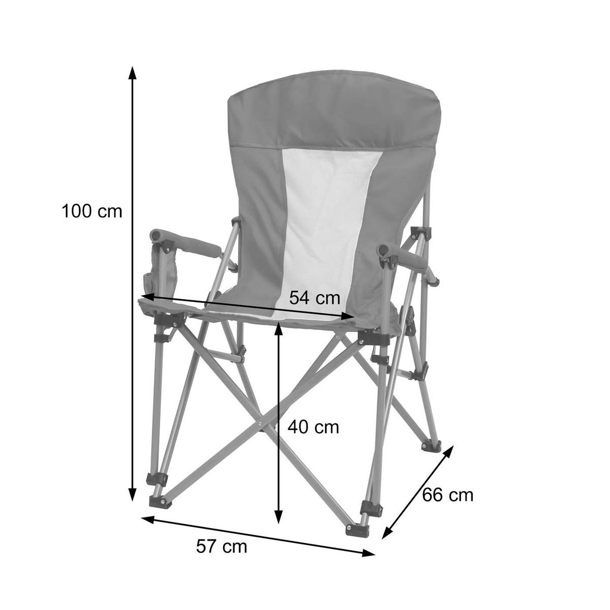 CAMPINGSTUHL Rot - Rot, Textil (57/100/66cm) - MCW