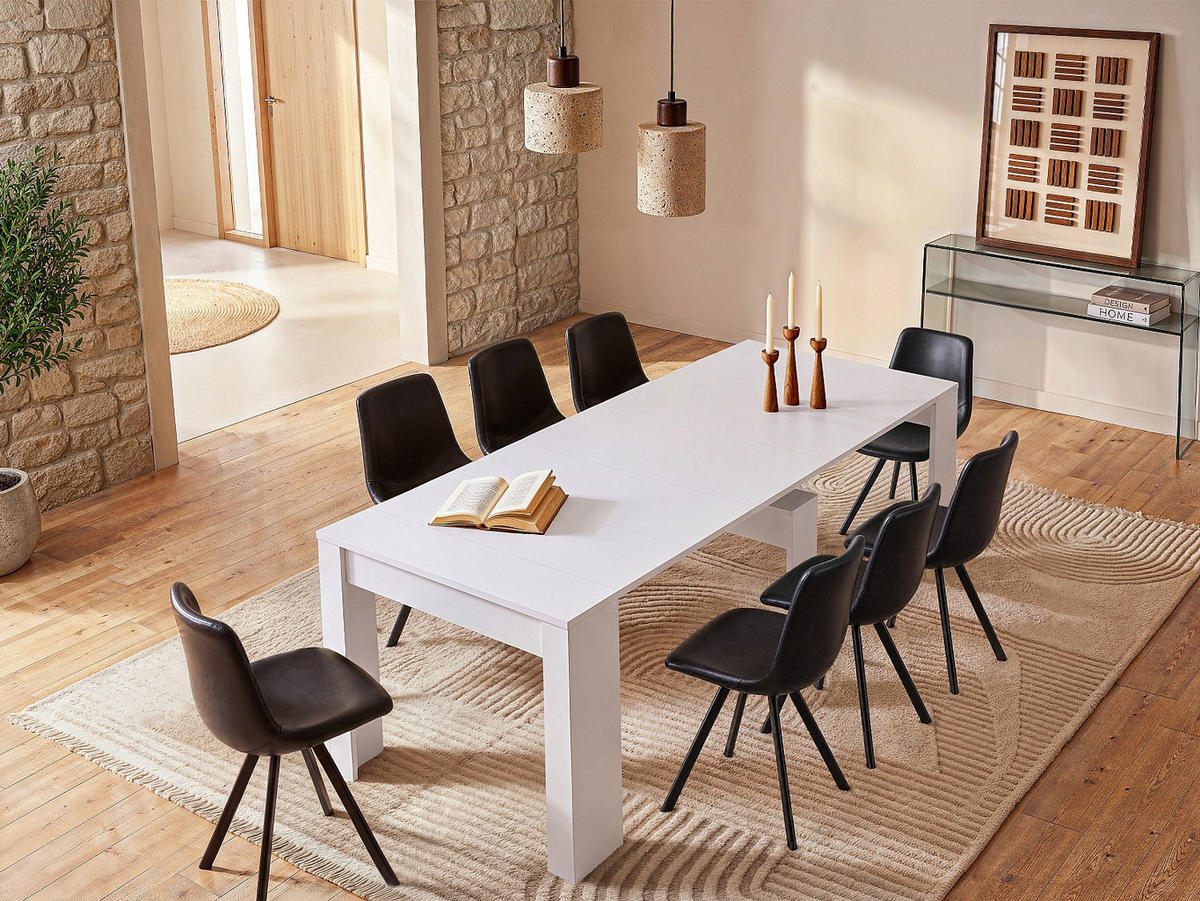 KONSOLENTISCH - Holz, Platte - Weiß - - Weiß, Holz (90/54/77cm) - Vente-Unique