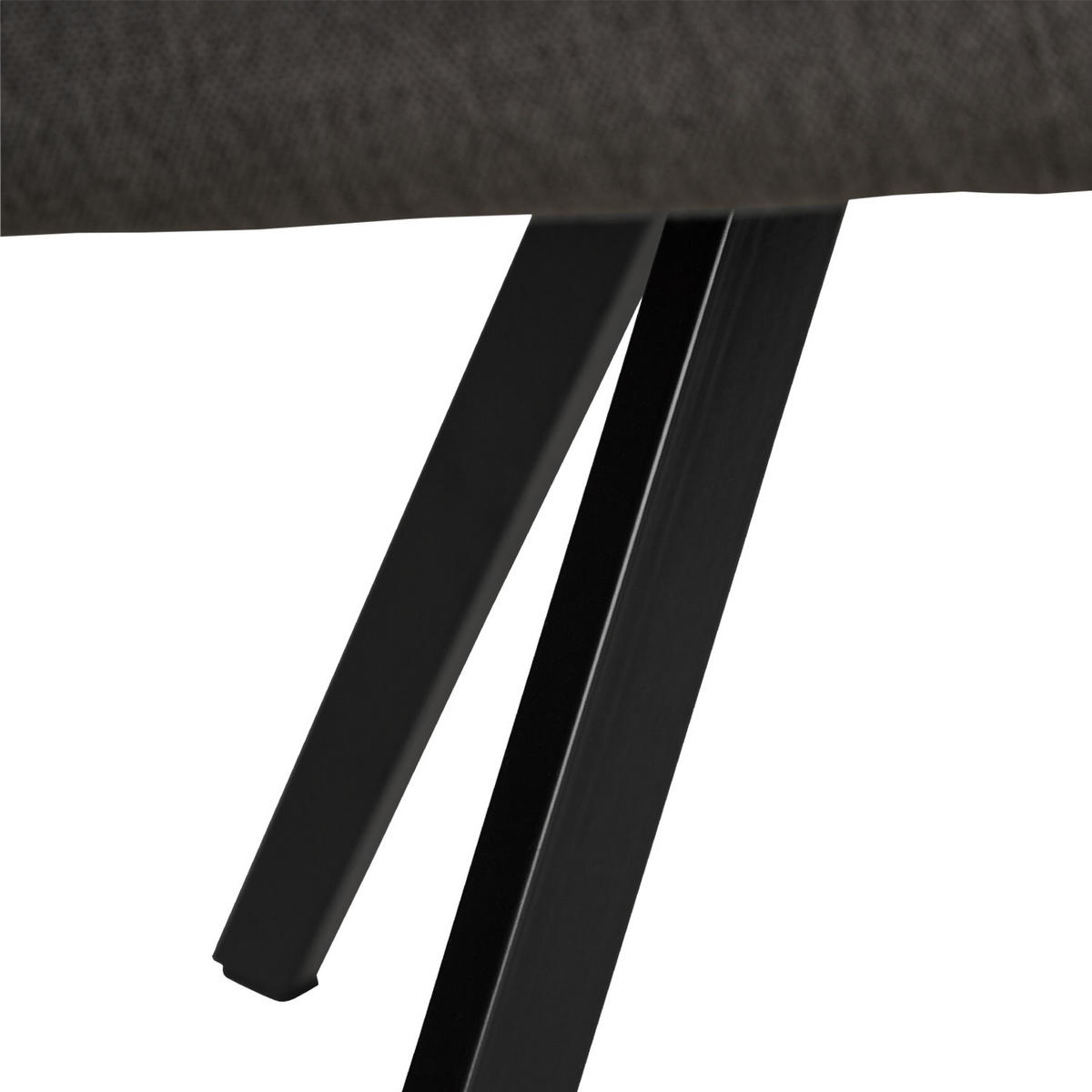 TISCHGRUPPE 160-200/90 cm weiß mit 4 Stühle Anthrazit - Anthrazit/Weiß, Holz/Textil (160/88/90cm) - Homestyle4u