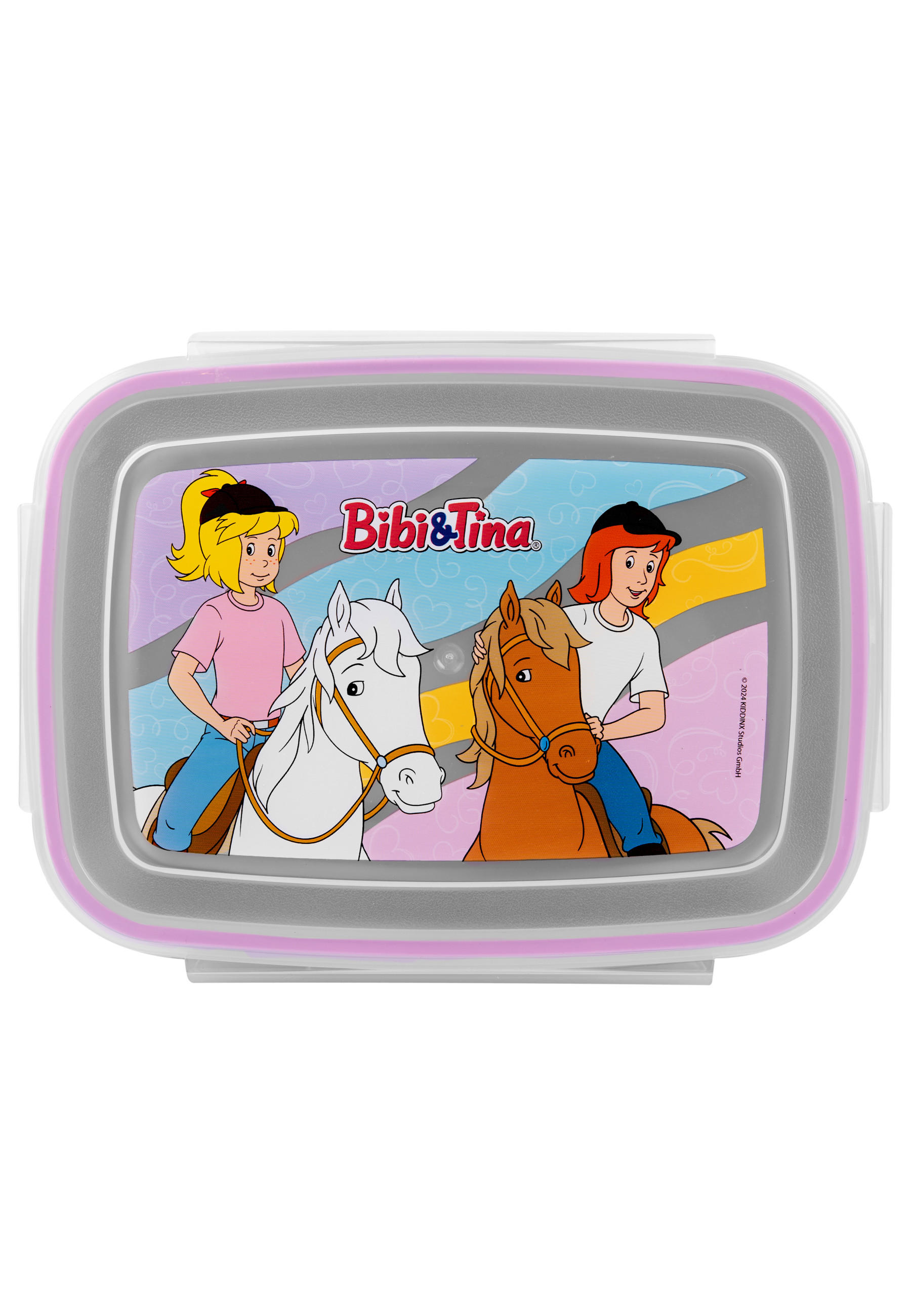 BROTDOSE Bibi & Tina BFF Silber 20 x 14,5 x 6,5 cm - Grau, Metall (20/6.5/14.5cm) - United Labels
