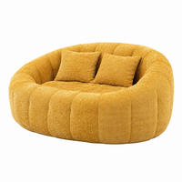 SITZSACK Lazy Sofa 150 x 95 cm Chenille Yellow - Gelb, Kunststoff (95/63/145cm) - Beauniv