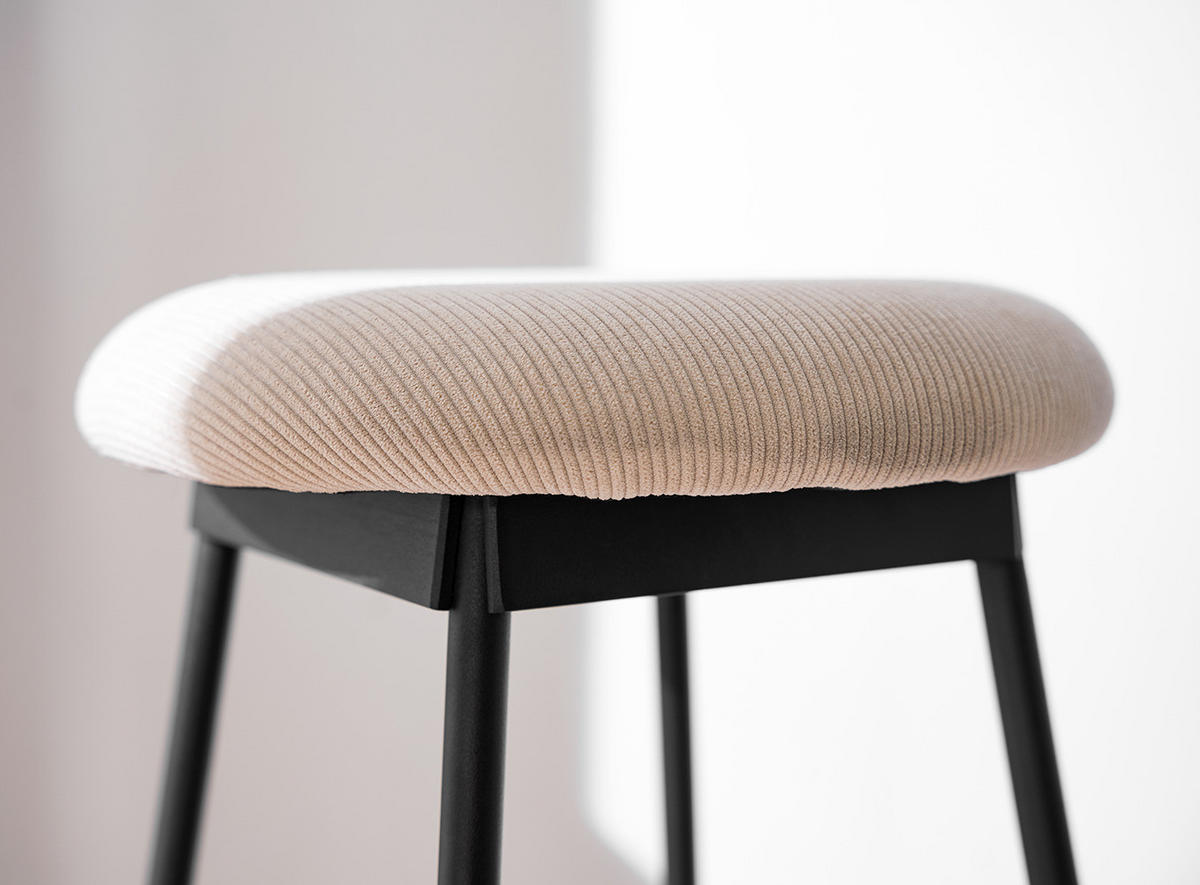 BARHOCKER - Cordstoff - Beige, Textil (32/65/32cm) - home24