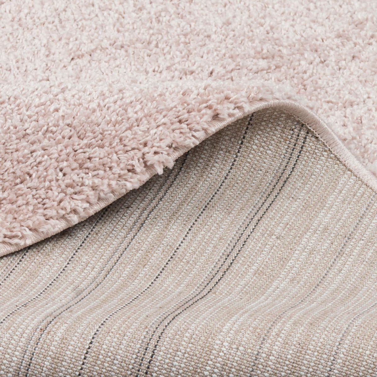 HOCHFLOR LANGFLOR TEPPICH ALOHA RUND - Rosa, Textil (120/120cm) - Pergamon