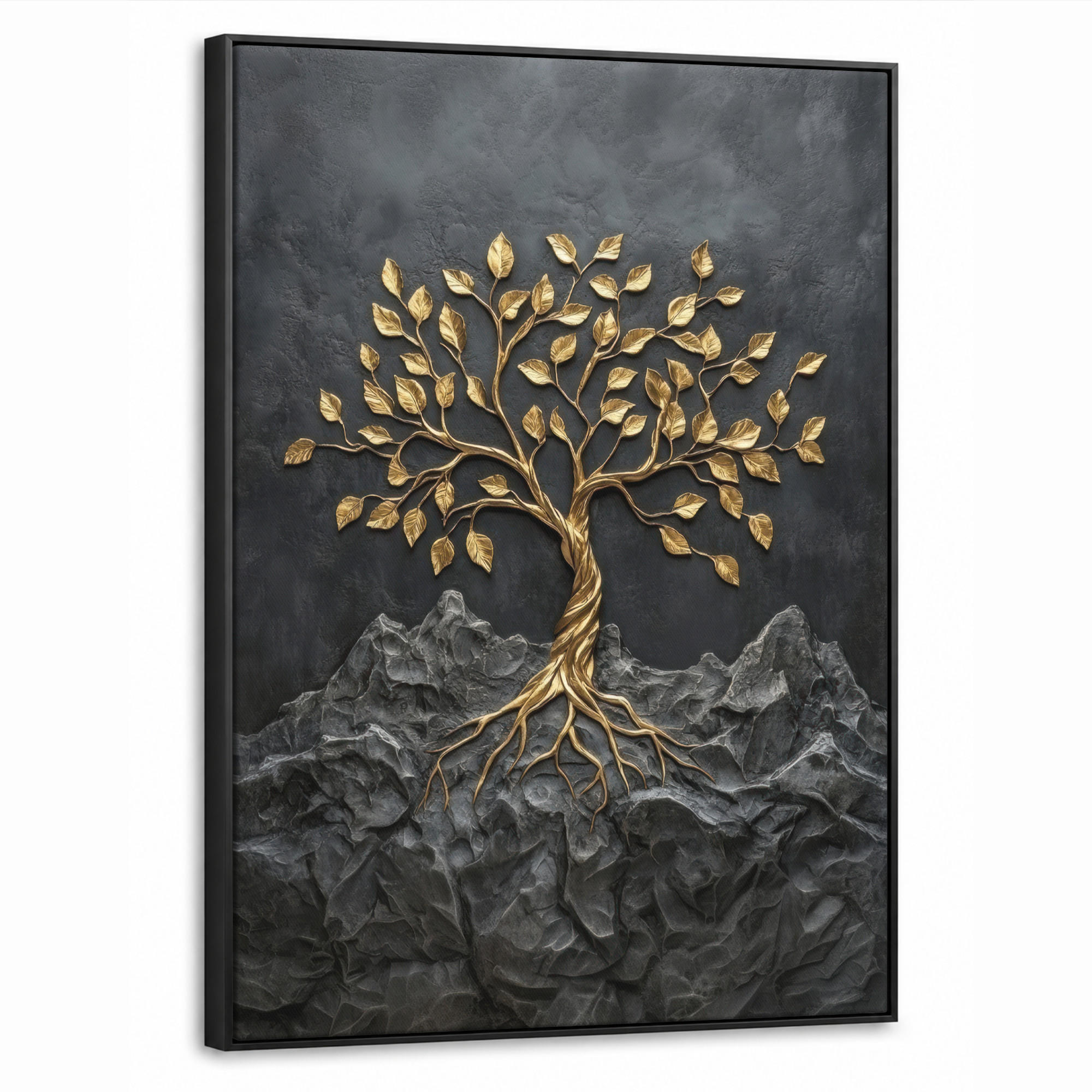 MuchoWow Leinwand Schwarz 70x100 cm