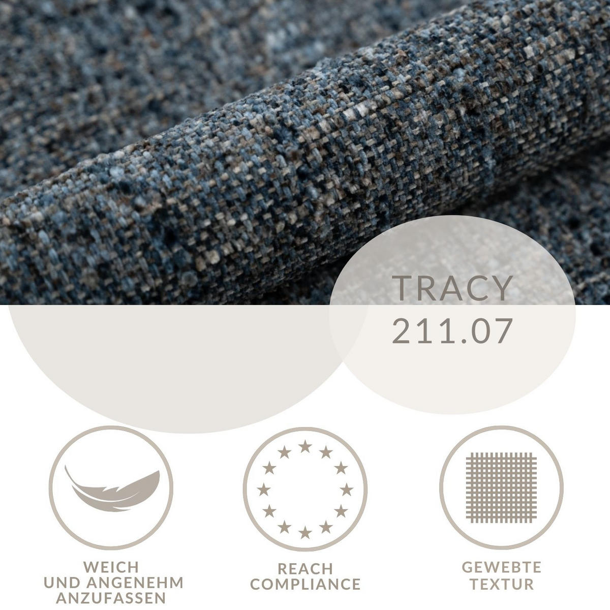 ECKSOFA Zanzibar Marineblau Webstoff - Schwarz/Dunkelblau, Holz/Holzwerkstoff (237/144cm) - Maison de Reve