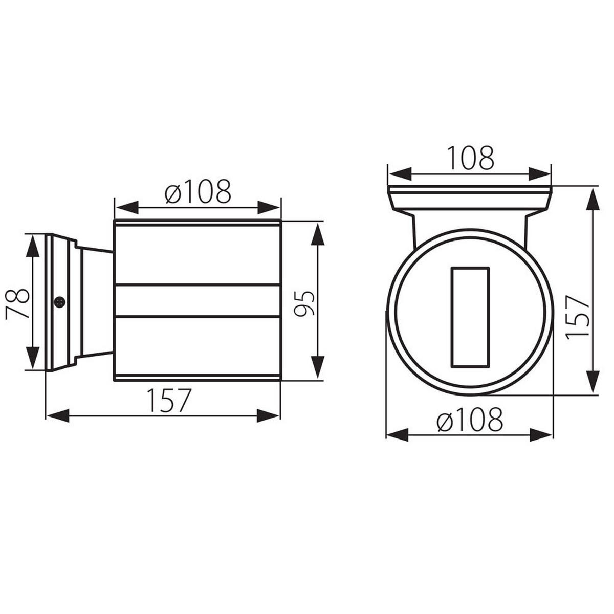 LED AUSSEN-WANDLEUCHTE Aluminium Grau - Grau, Glas (10.8/9.5/15.7cm)