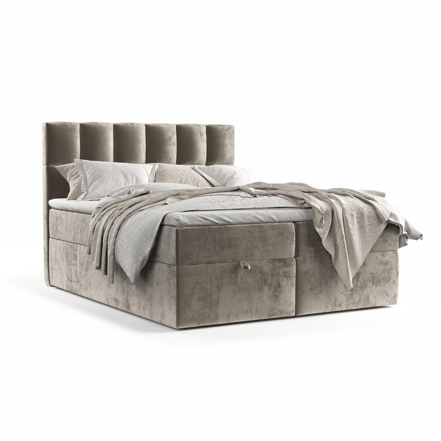 BOXBETT Essence Beige 180/200 cm - Beige/Schwarz, Holz/Holzwerkstoff (180/200cm) - Maison de Reve