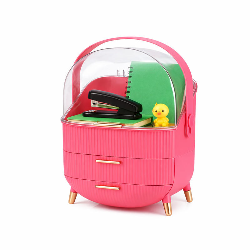 KOSMETIKORGANIZER Caroline Ⅲ 26/16/38 cm - Rosa, Kunststoff (16/38/26cm) - Nettlife