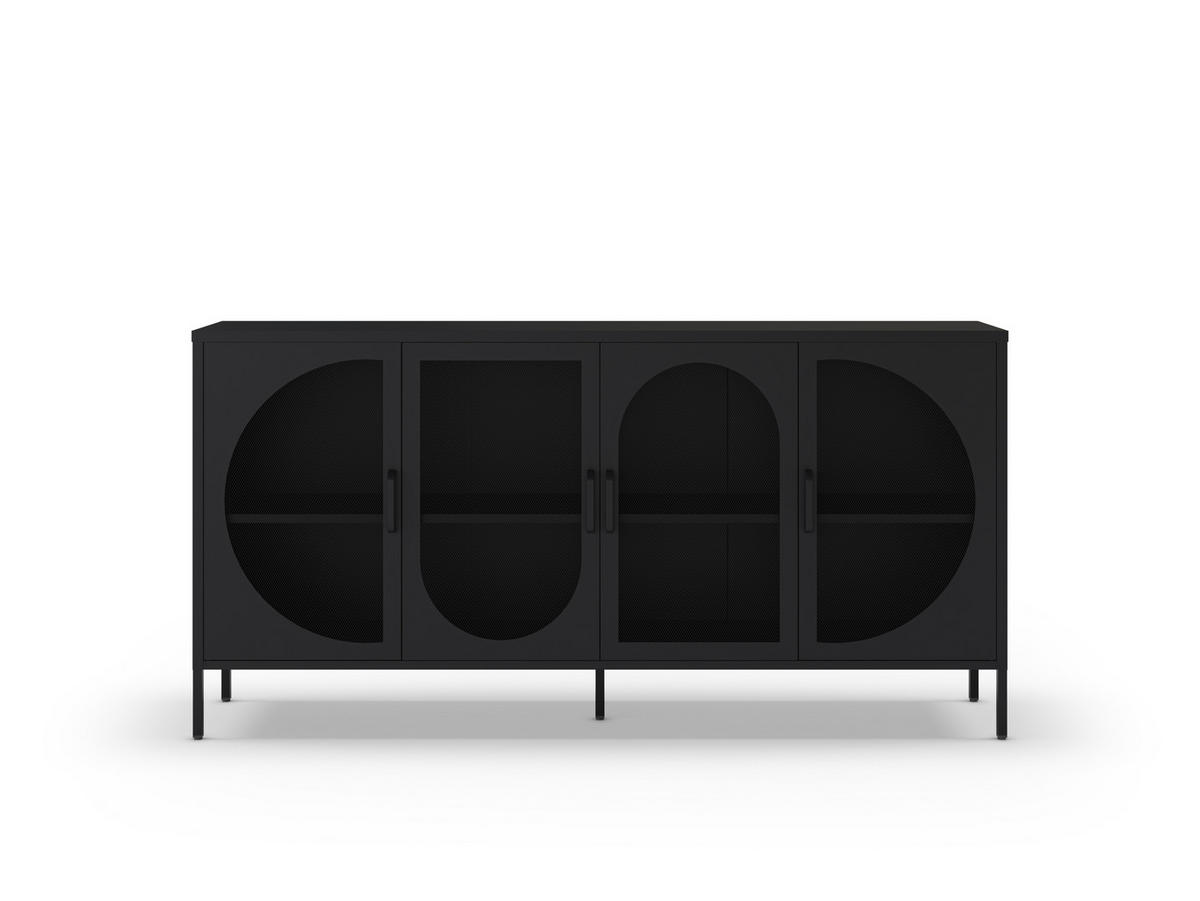 KOMMODE Tayra Schwarz 160/40/90 cm - Schwarz, Metall (40/90/160cm) - Drawer