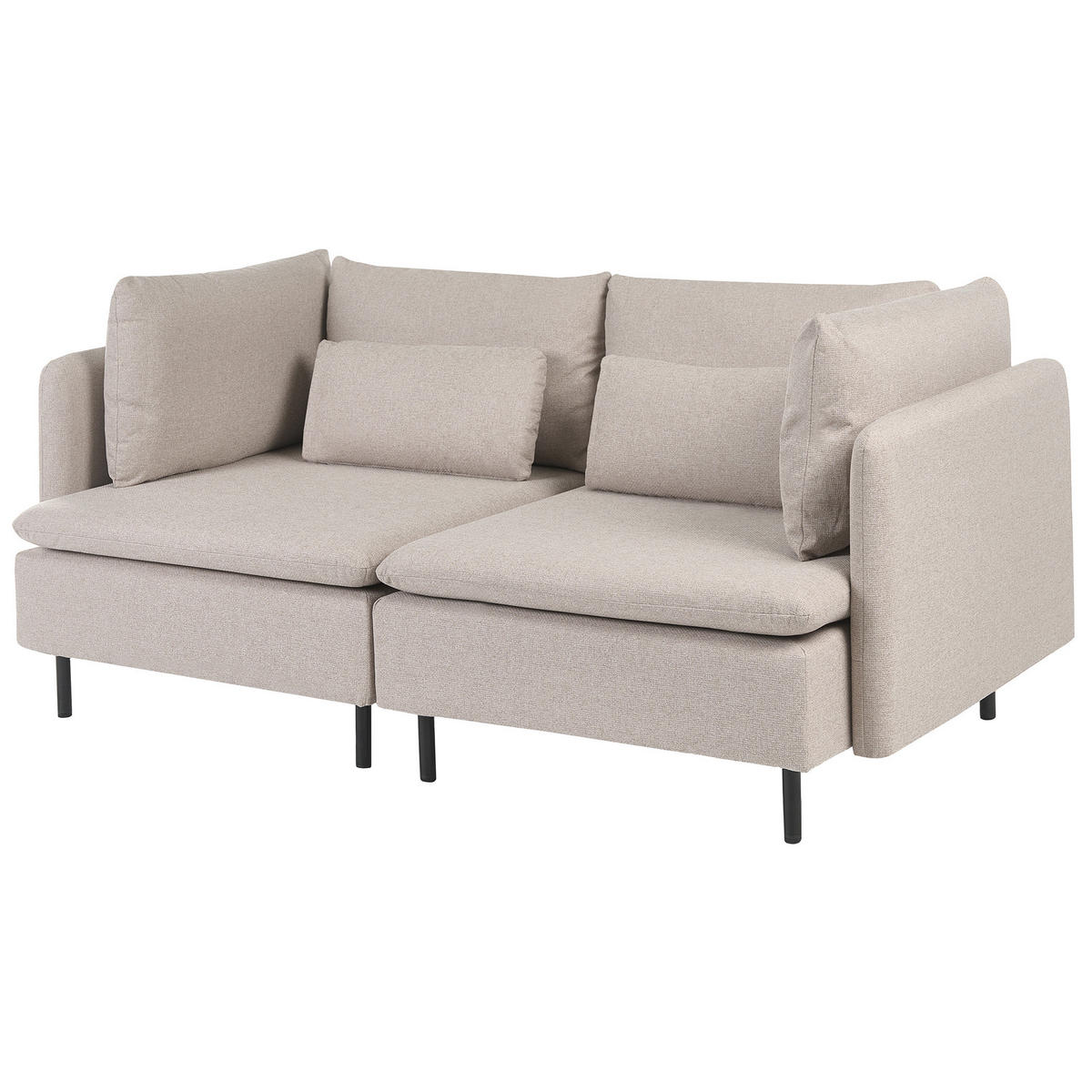 MODULÁRNÍ POHOVKA 2-místná Béžová Látka Egeris - béžová, textil (172/80/94cm) - Beliani