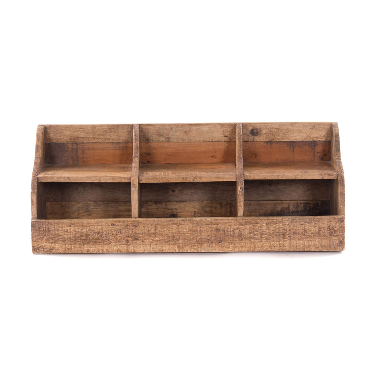 WANDREGAL Storage 60 Mahagoni Massivholz, 3 Fächer naturfarben - Naturfarben, Holz (60/20/25cm) - DESIGN DELIGHTS