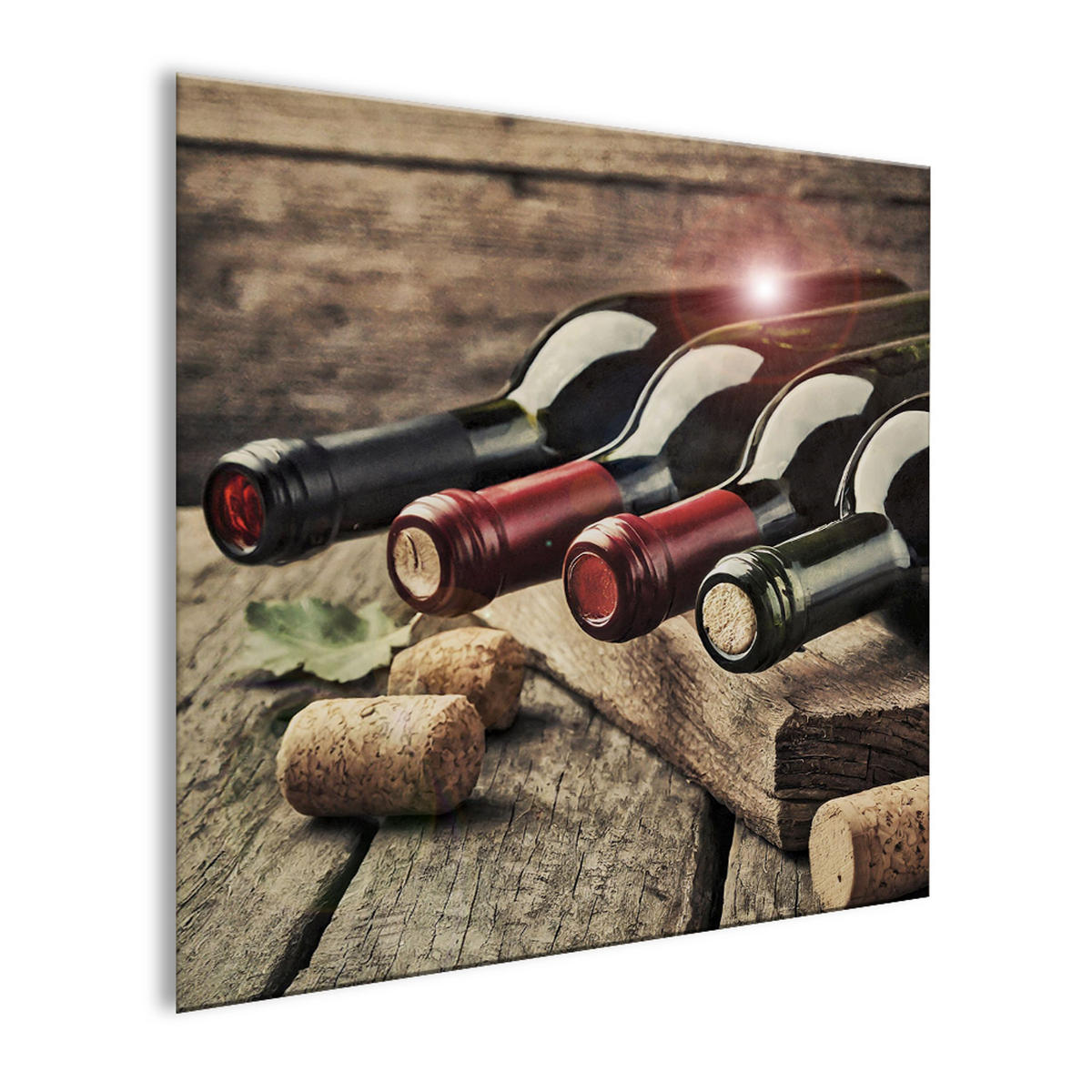 GLASBILD 30x30 cm Küche Wein - Braun, Glas (30/30cm) - artissimo