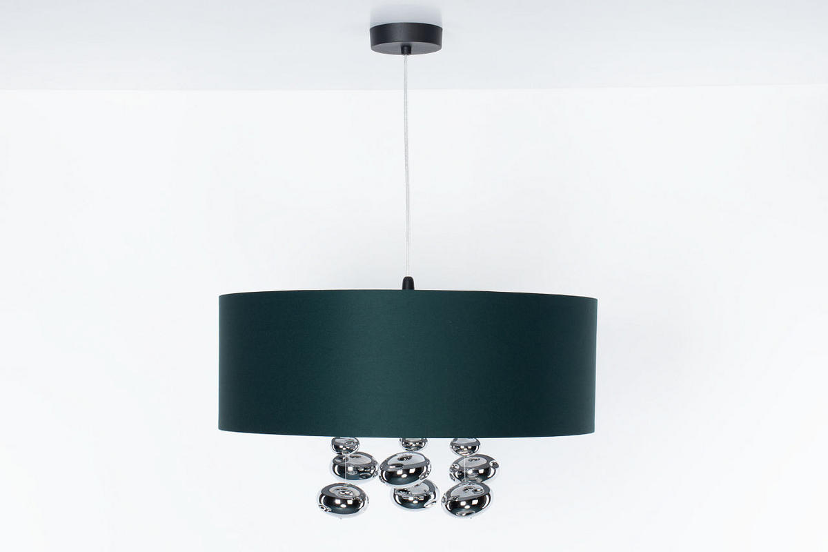 HÄNGELEUCHTE Grün 40/96 cm - Silberfarben/Grün, Kunststoff (40/1/96cm) - ONZENO