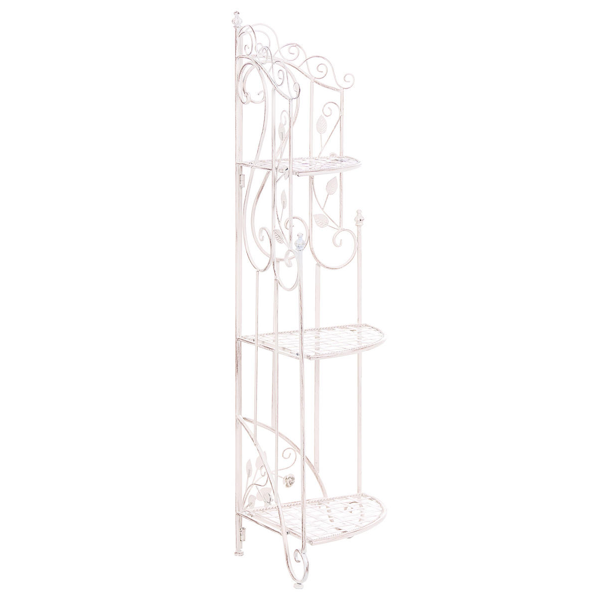 RAFT cu 3 niveluri metal alb pliabil Tequendama - alb, metal (46/124/34cm) - Beliani