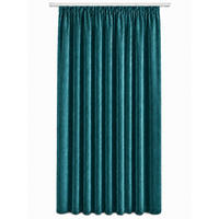VORHANG Kräuselband Samt 140/175 cm Petrol - Petrol, Textil (140/175/175cm) - TiborTex