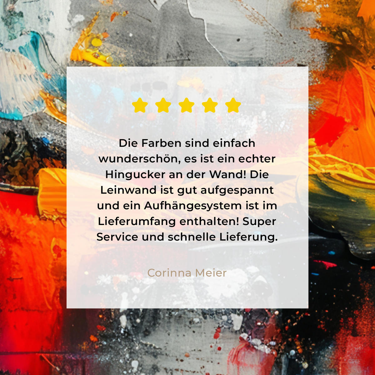 LEINWANDBILD Moderne Kunst - Orange - Grau - Abstrakt 60x80 cm - Hellgrau, Textil (60/80cm) - MuchoWow