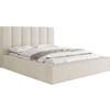 POLSTERBETT Amira mit Bettkasten, Creme Boucle 140x200 cm - Birkefarben/Schwarz, Holz/Holzwerkstoff (140/200cm) - WFL GROUP