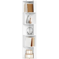 REGALE Bücherregal mit 5 offenen Fächern, Weiß - Weiß, Holzwerkstoff (25/147/25cm) - Woltu