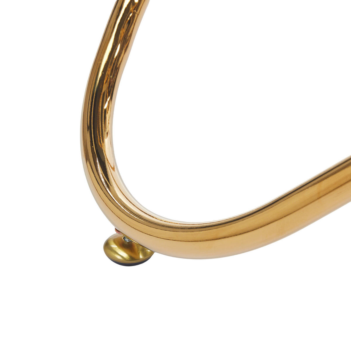 ESSTISCH gold aus Glas und Metall mit pflegeleichter Tischplatte - Goldfarben, Metall (80/80/75cm) - OKWISH