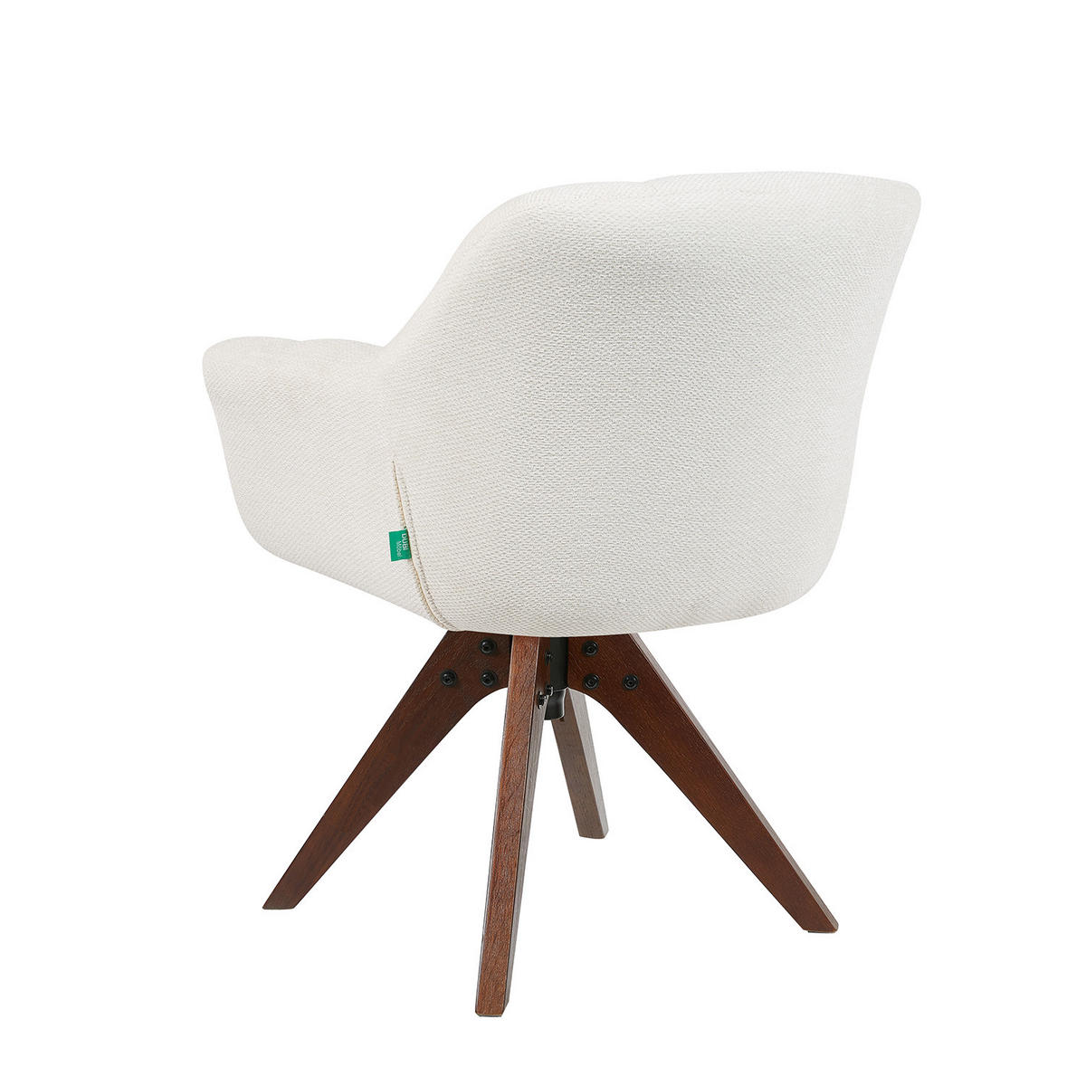 DREHSTUHL Mika-Nele 2er-Set - Nussbaumfarben/Creme, Eichenholz/Holz (65/81/66cm) - DUBI Möbel