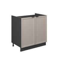 SPÜLENUNTERSCHRANK Fame-Line GrauBeige 80 cm ohne AP - Anthrazit/Grau, Holzwerkstoff (80/82/51.6cm) - Vicco