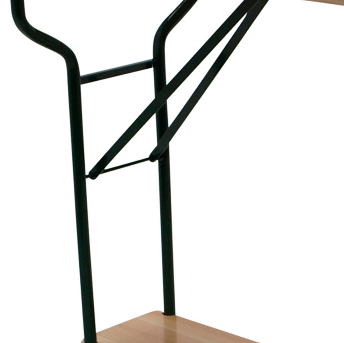 STEHTISCH Mino - 113cm klappbar, Bistrotisch Metall + Holz lackiert, Bartsich mit Fuss-Stütze - Braun, Metall (70/113/110cm) - TPFGarden