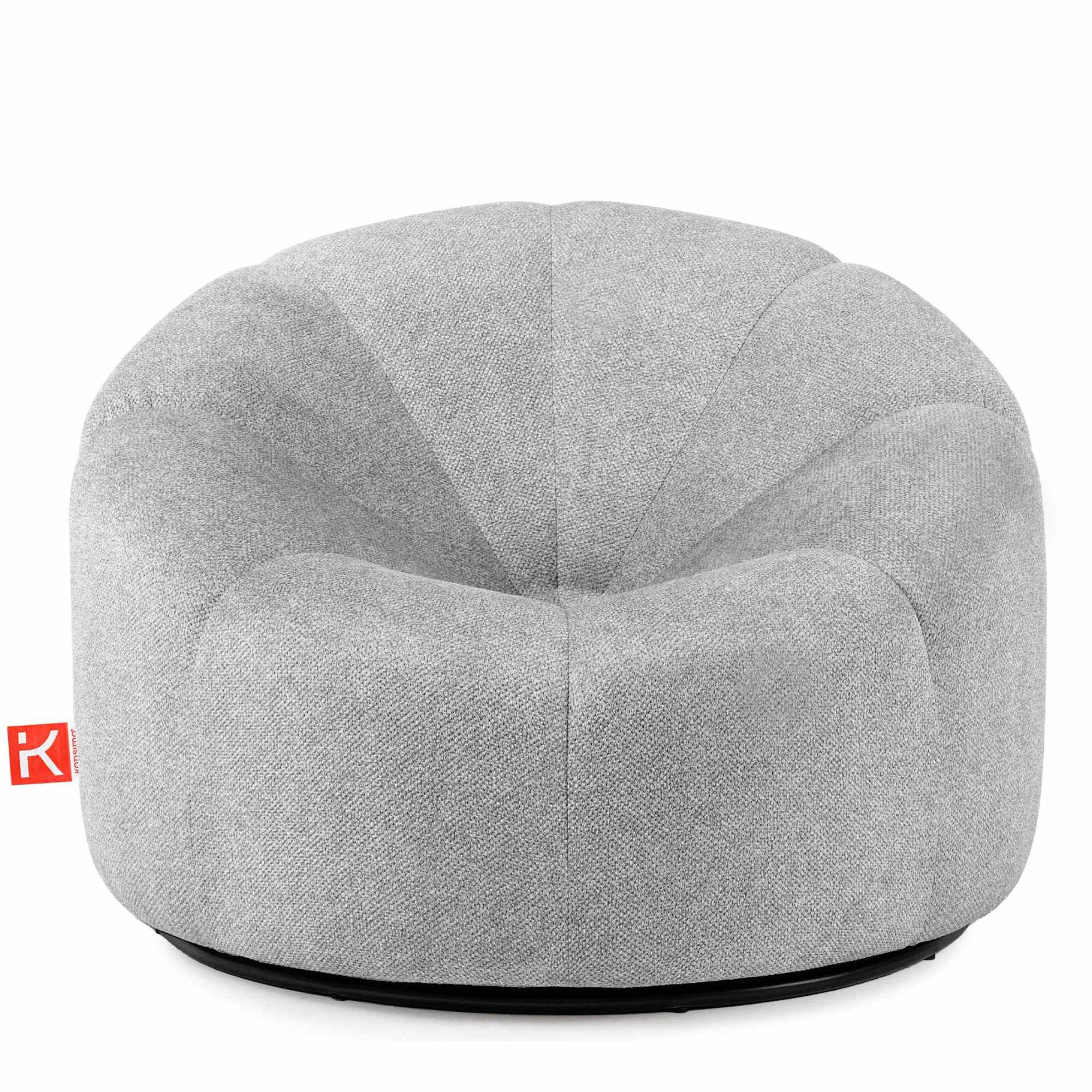 DREHSESSEL Toca mit drehbarem Metallfuß, - Hellgrau, Textil (91/72/91cm) - KONSIMO®