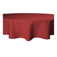 TISCHDECKE Leinenoptik 140 cm rund Bordeaux - Bordeaux, Textil (140cm) - TiborTex