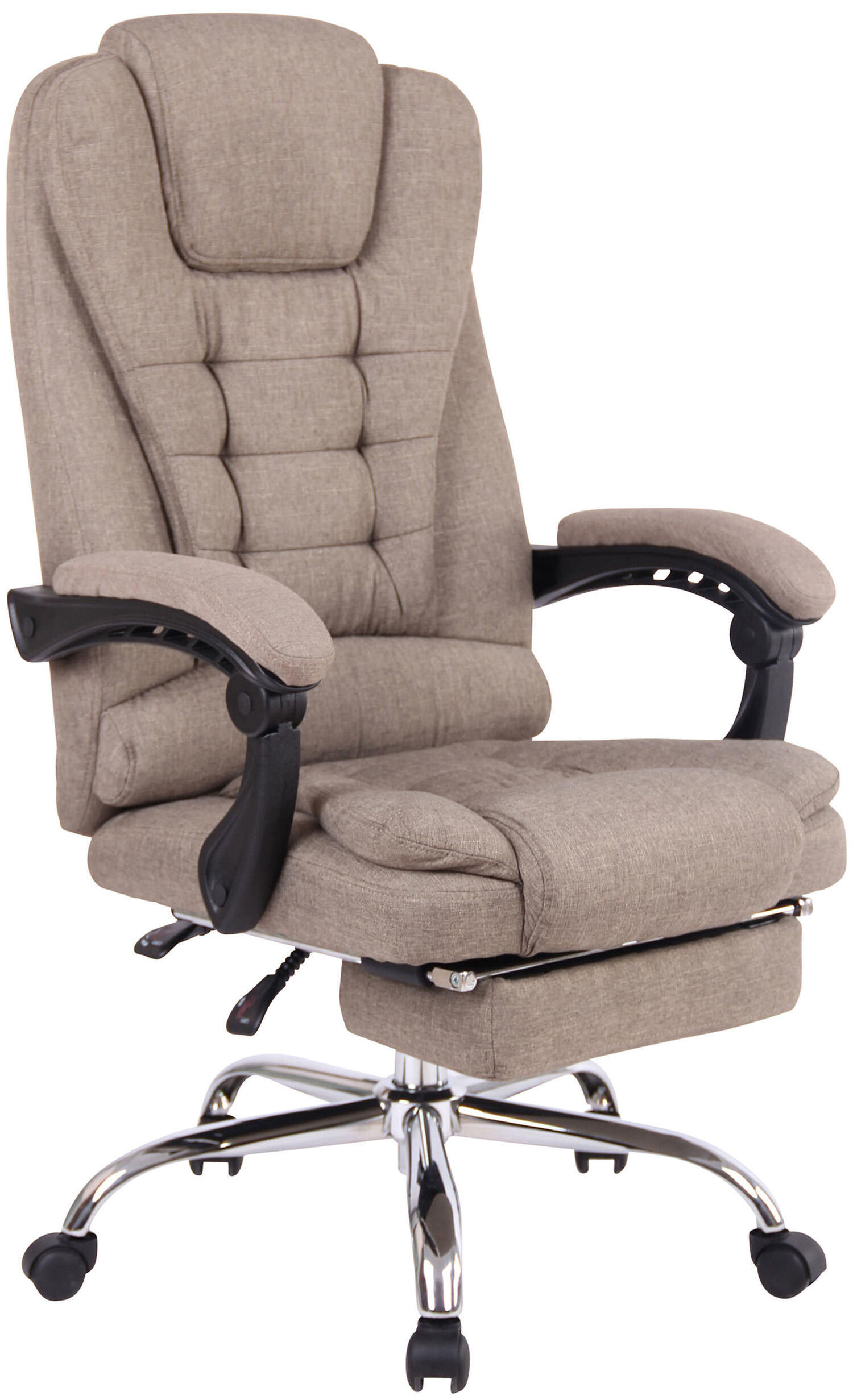 BÜROSTUHL Onix, Stoff Taupe - Taupe, Textil/Metall (67/125/68cm) - TPFLiving