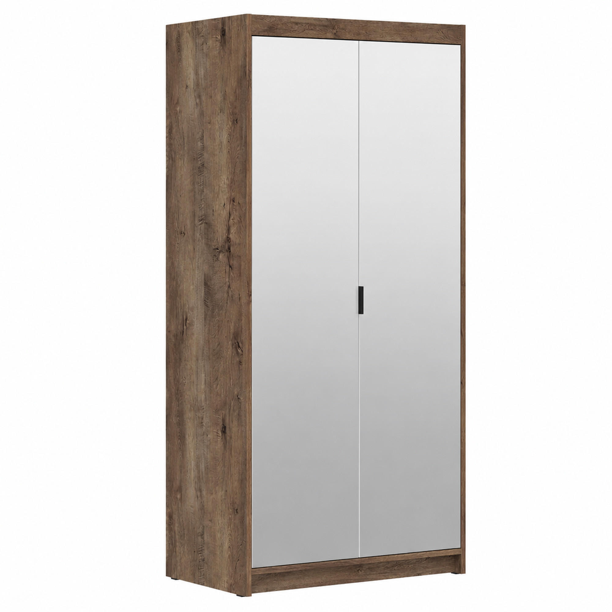 Beautysofa Drehtürenschrank Eiche 90x190x53 cm