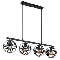LED HÄNGELEUCHTE Metall Schwarz 4 Flammig - Schwarz, Metall (95/20/120cm) - Globo Lighting