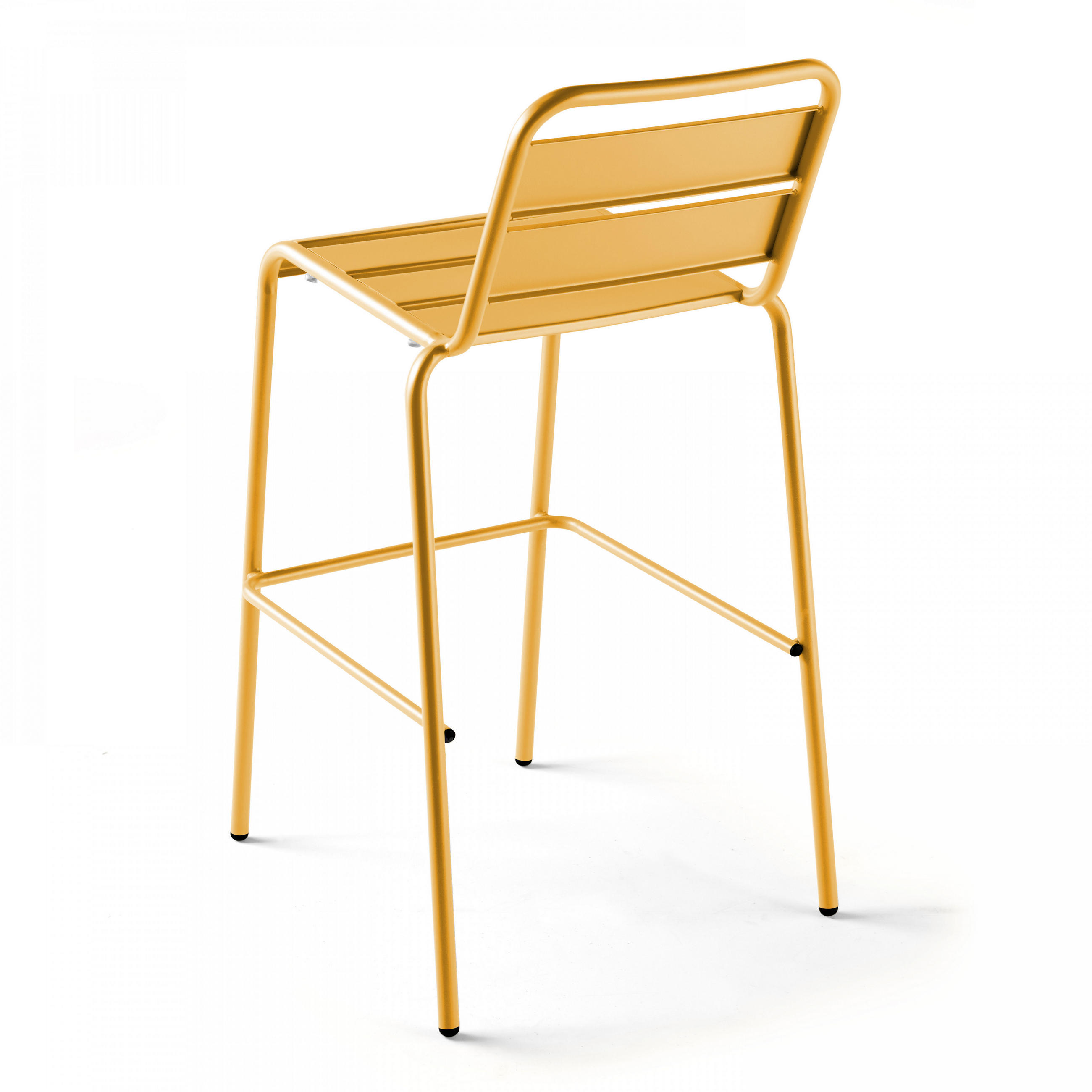 BARHOCKER, Gelb - Gelb, Metall (48/100/49cm) - Oviala