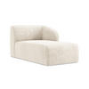 SOFAELEMENT Rechts Chenille Stoff Beige - Creme/Schwarz, Holzwerkstoff/Kunststoff (91/75/166cm) - Makamii