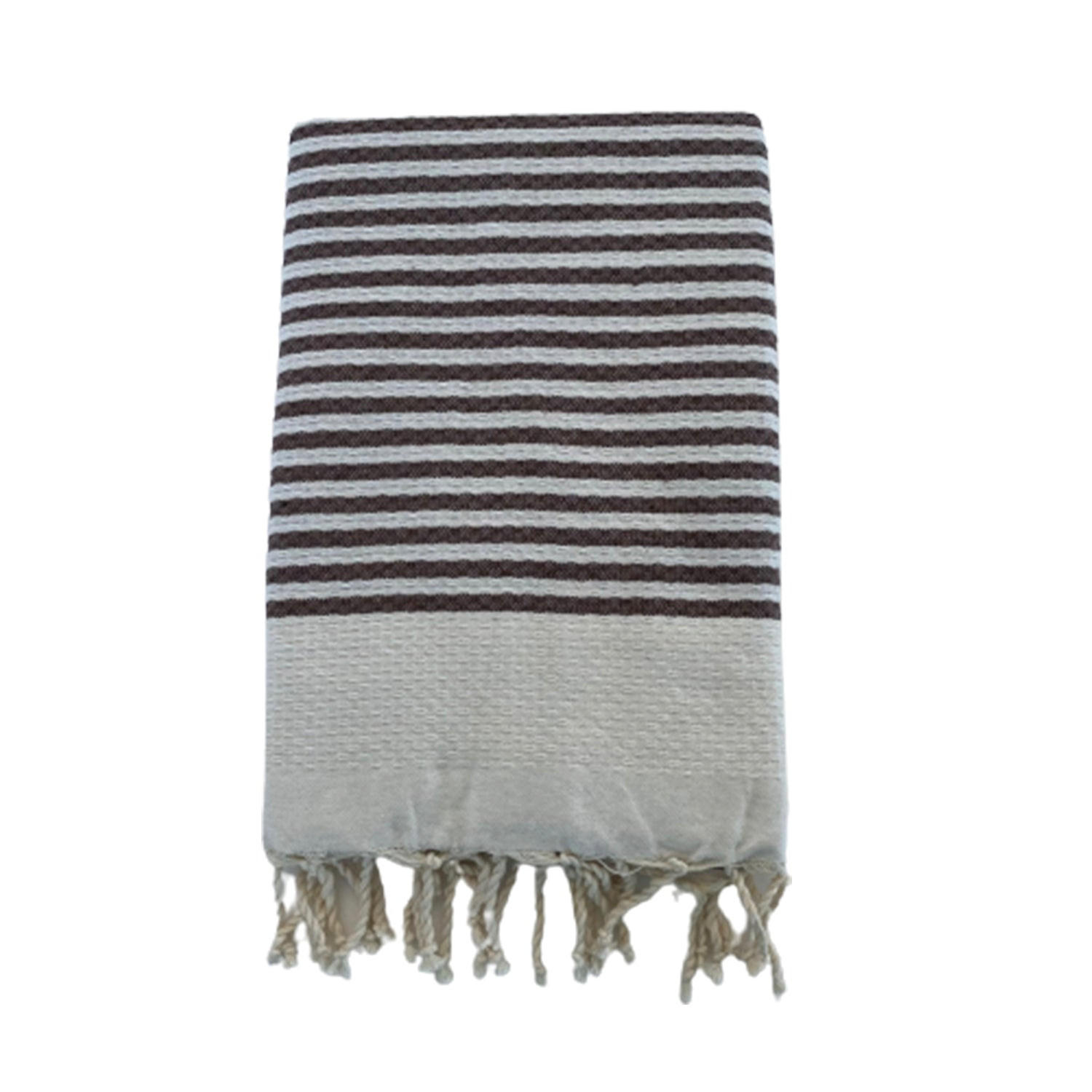 HAMMAMTUCH Traditionelle Yadara 200x200 190g/m² beige - Beige, Textil (200/200cm) - LE COMPTOIR DE LA PLAGE