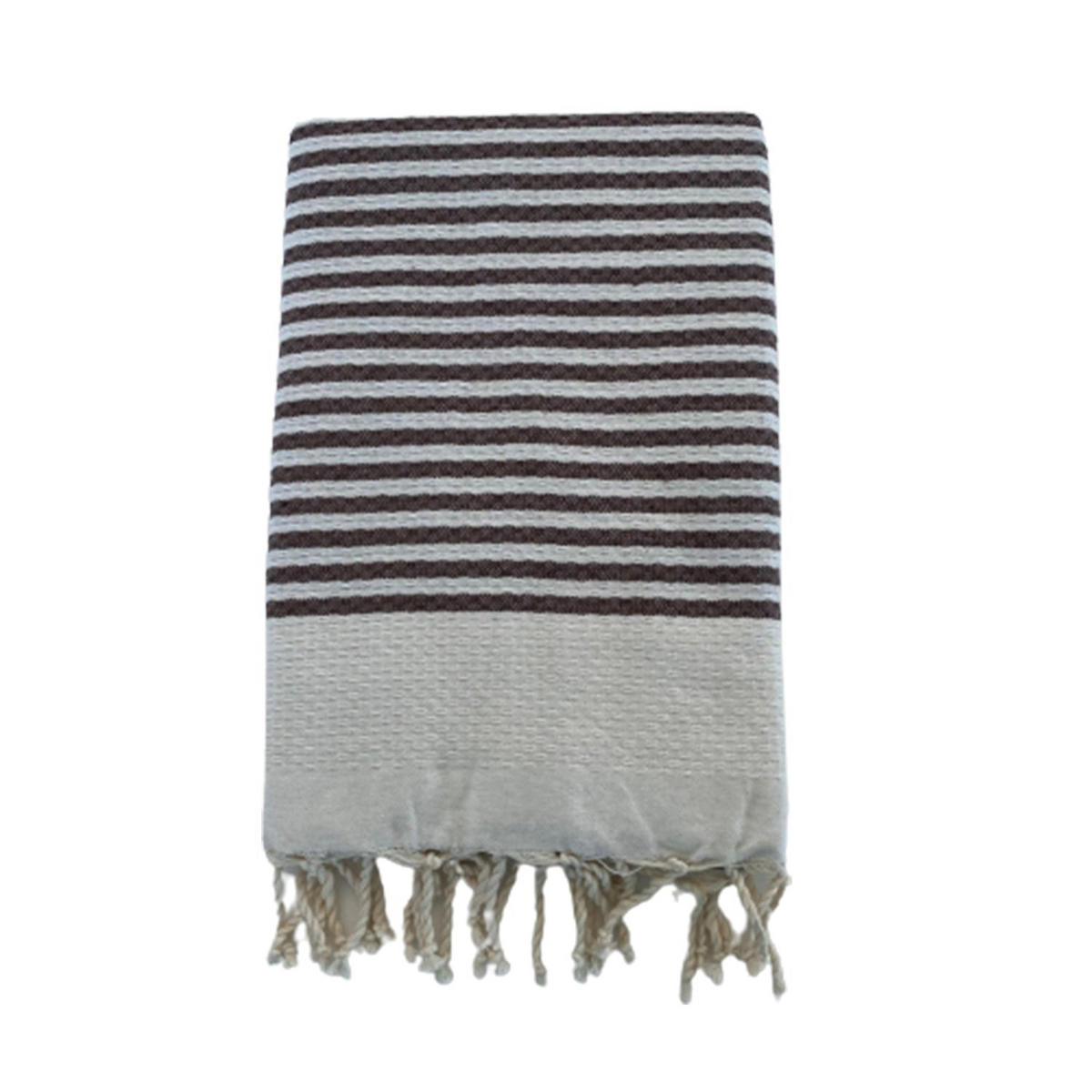HAMMAMTUCH Traditionelle Yadara 200x200 190g/m² beige - Beige, Textil (200/200cm) - LE COMPTOIR DE LA PLAGE