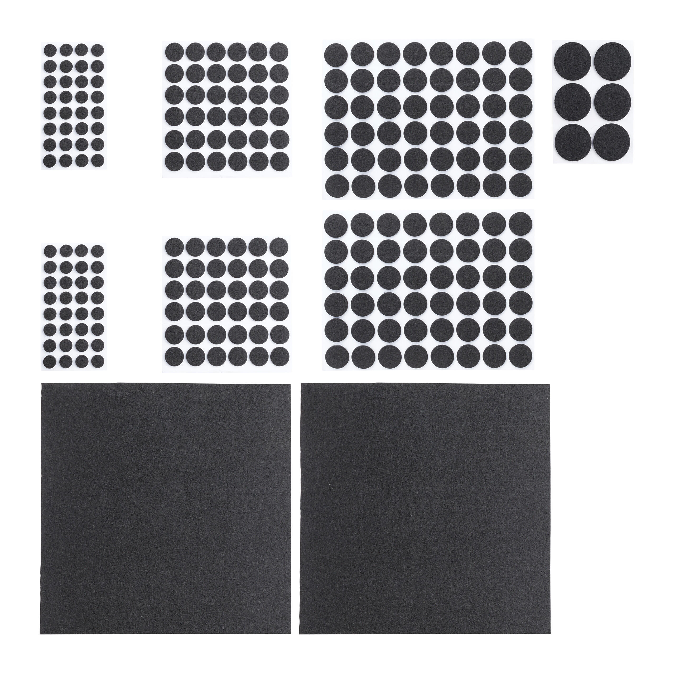 240XFILZGLEITER - Schwarz, Textil (20/20cm) - Relaxdays