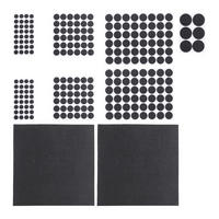 240XFILZGLEITER - Schwarz, Textil (20/20cm) - Relaxdays